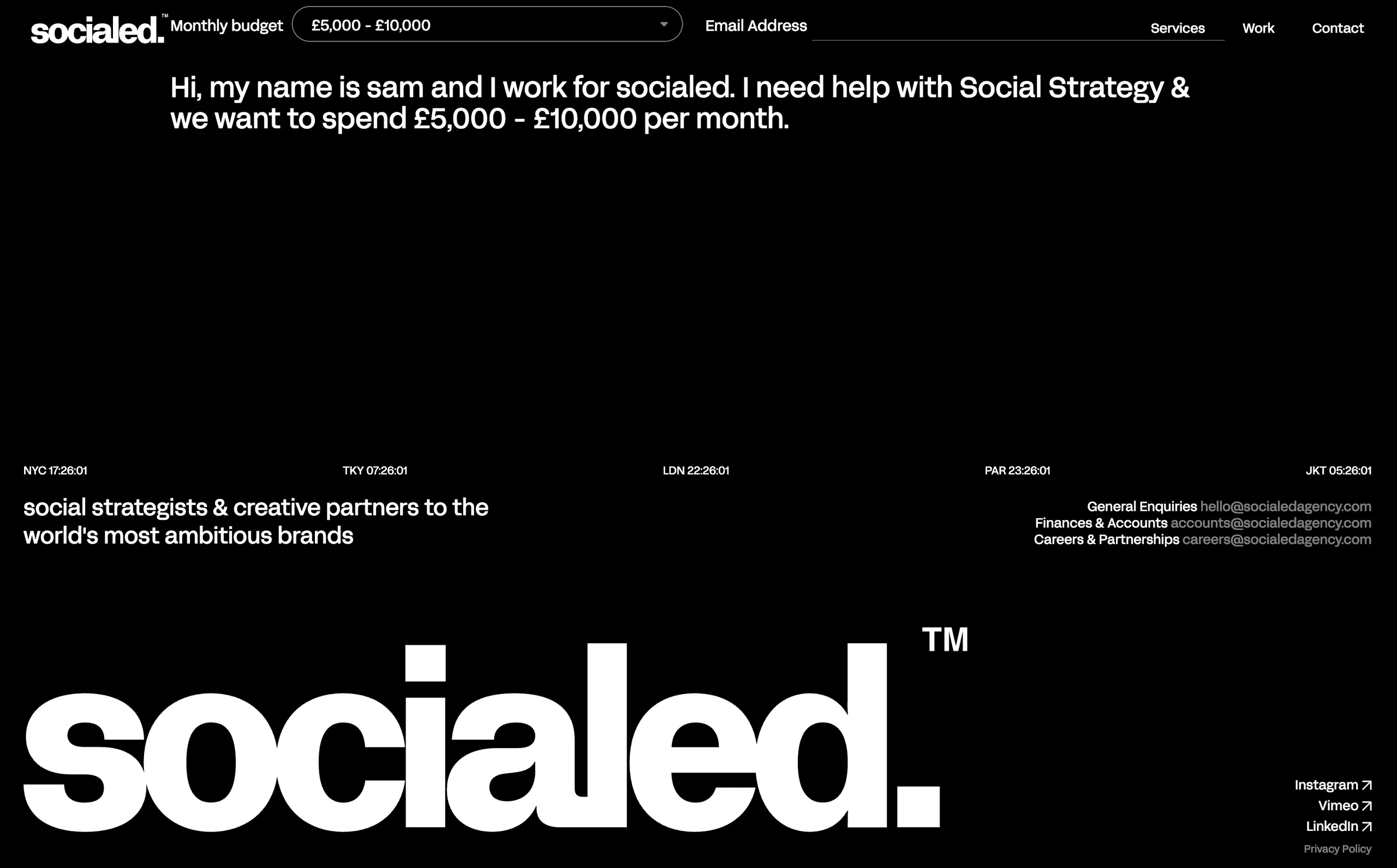 Socialed website by Sam Hills - Custom Webflow Development